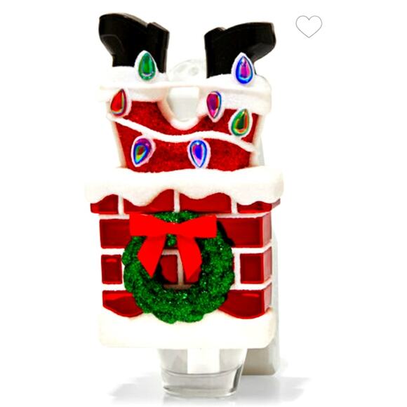 SANTA IN CHIMNEY WALLFLOWER FRAGRANCE PLUG BATH & BODY WORKS CHRISTMAS HOLIDAY - Picture 1 of 1